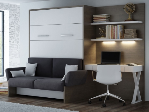 Schrankbett Wandbett mit Sofa WBS 1 Soft Office Basic