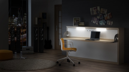 Schrankbett Wandbett mit Schreibtisch Singlo Desk Advantage