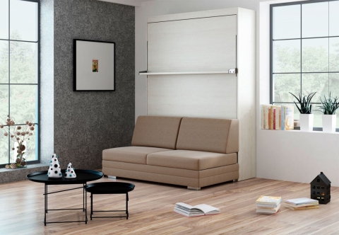 Schrankbett Wandbett mit Sofa Leggio Linea Tondo Classic STD Premium